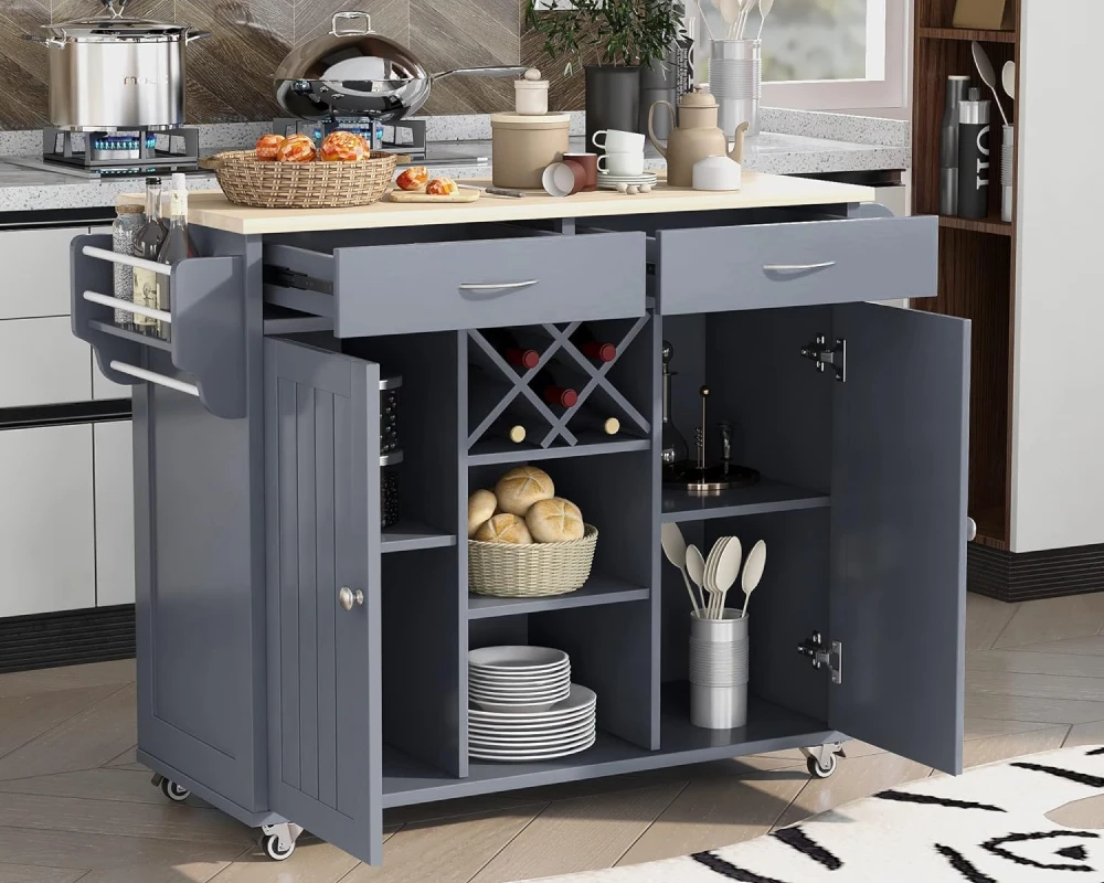 kitchen island with wheels